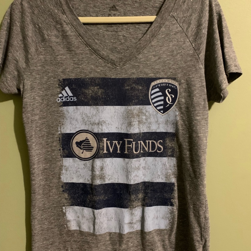 Aporting KC Ivy Funds Adidas Woman’s Cotton Tshirt Gray